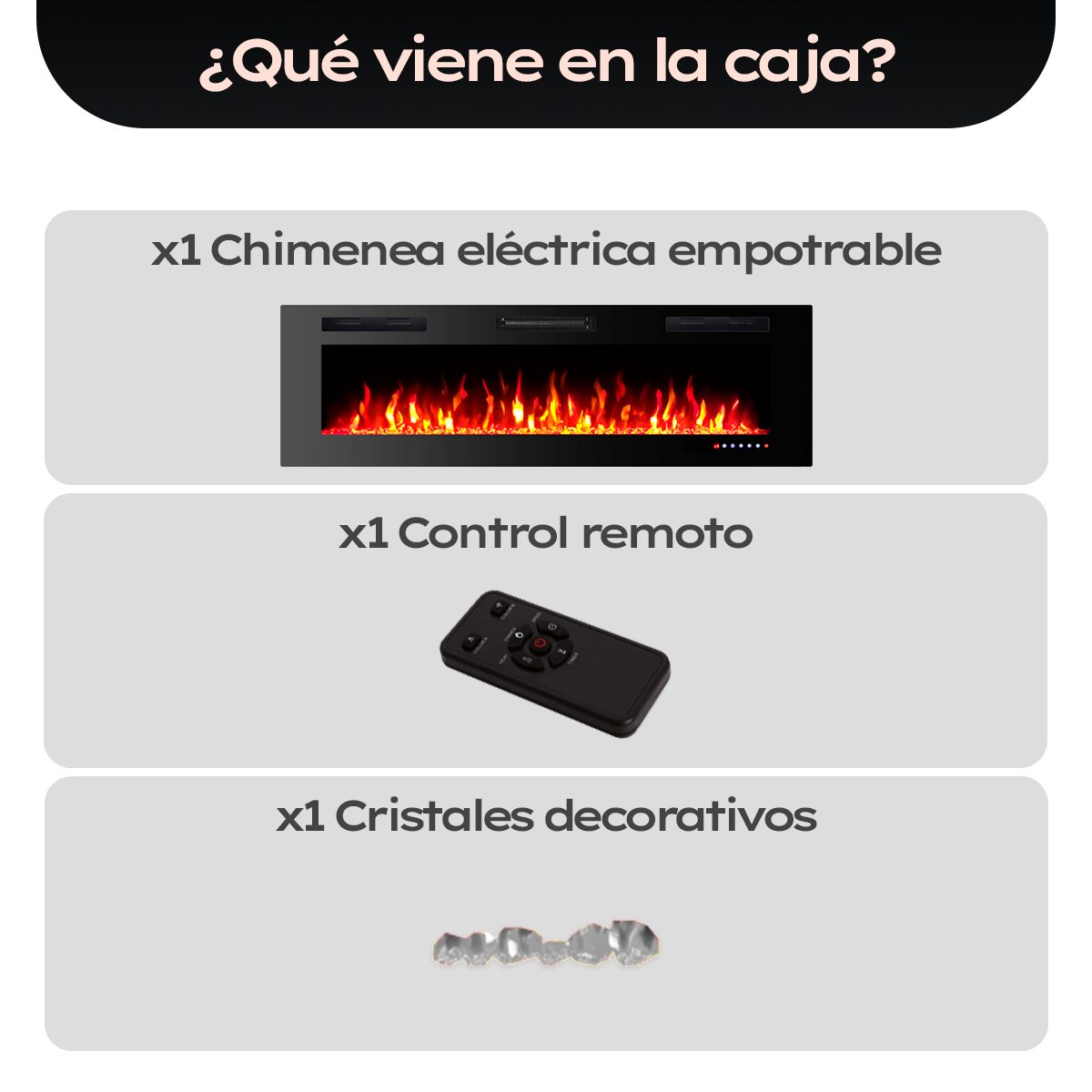 Chimenea Eléctrica Empotrable