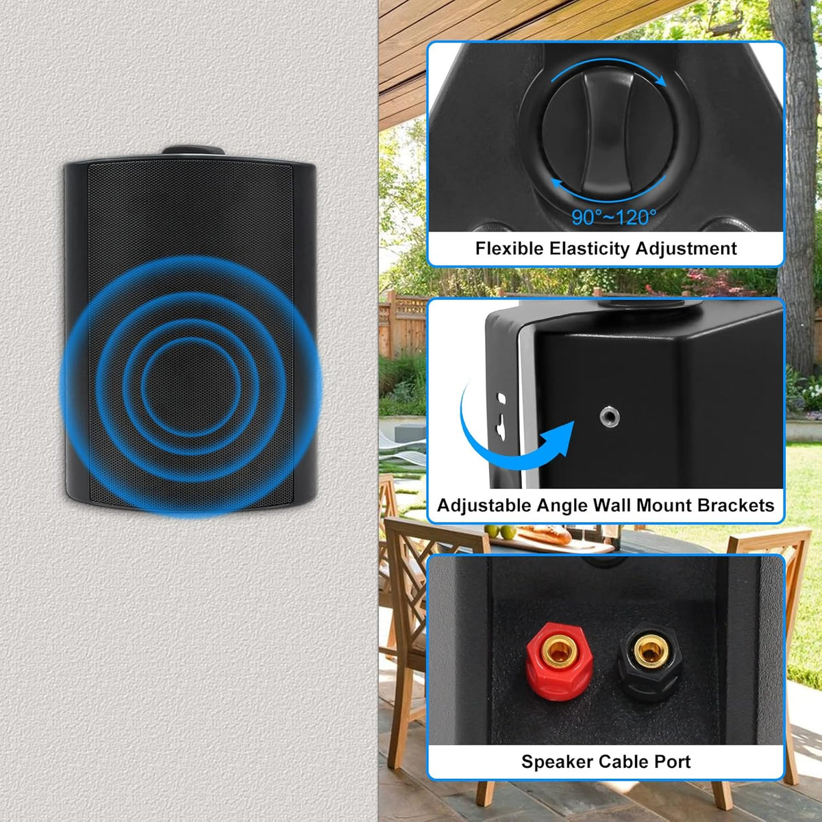 Herdio 4 altavoces pasivos de 5.25 pulgadas