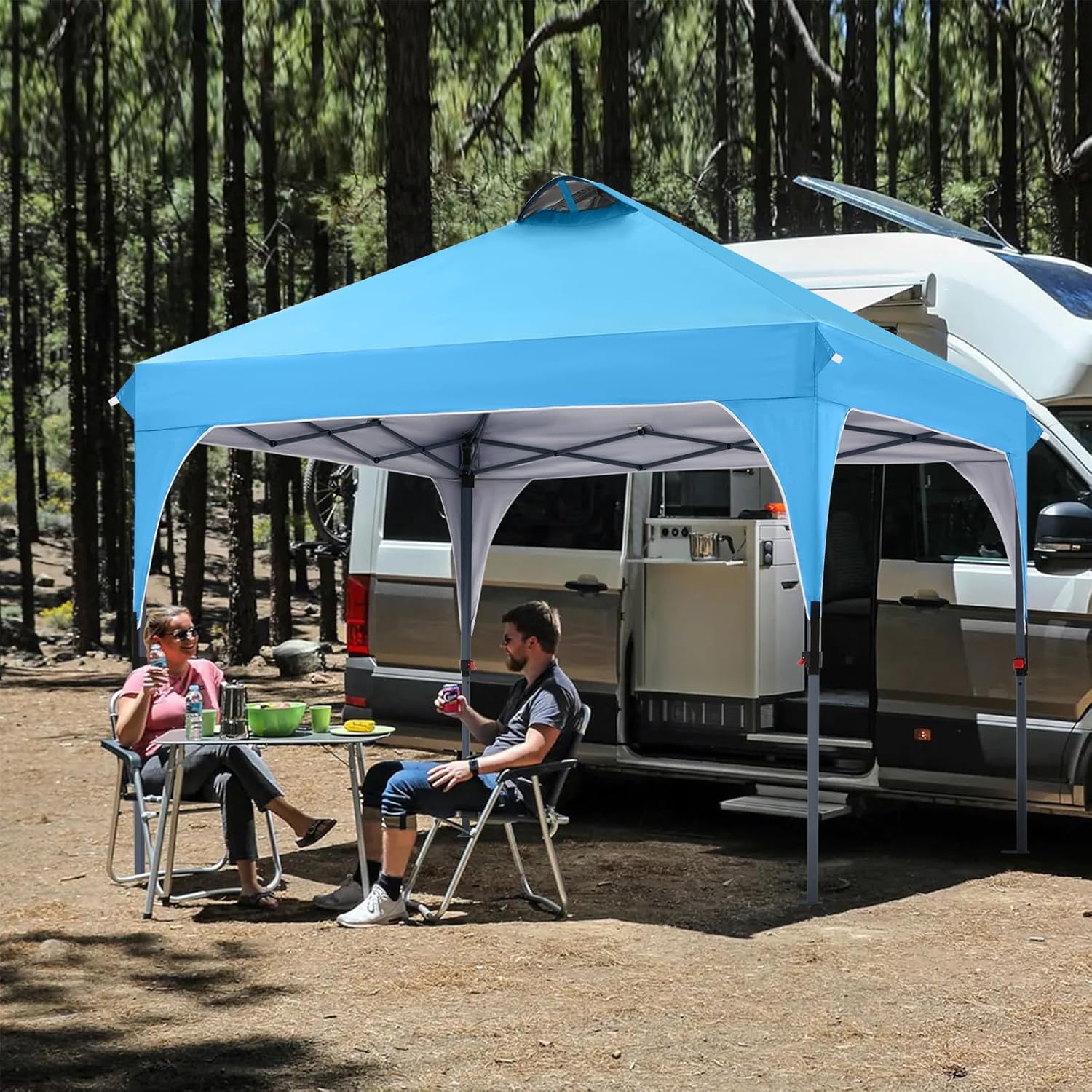 Tienda de campaña con toldo | Fácil instalación | Portátil 3x3 mt