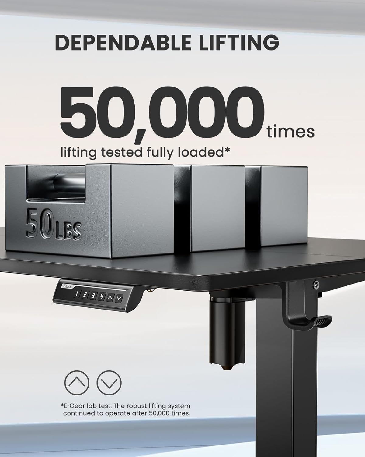 Escritorio eléctrico ajustable | Negro