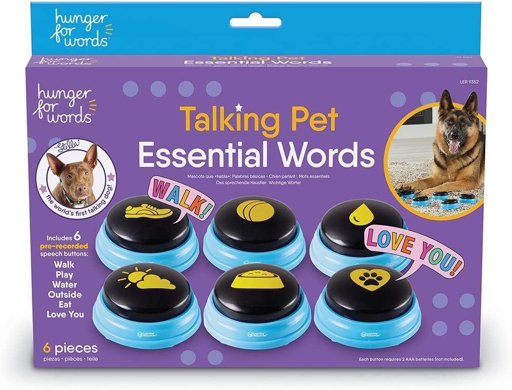 Juego de 6 botones grabables para iniciación de mascotas