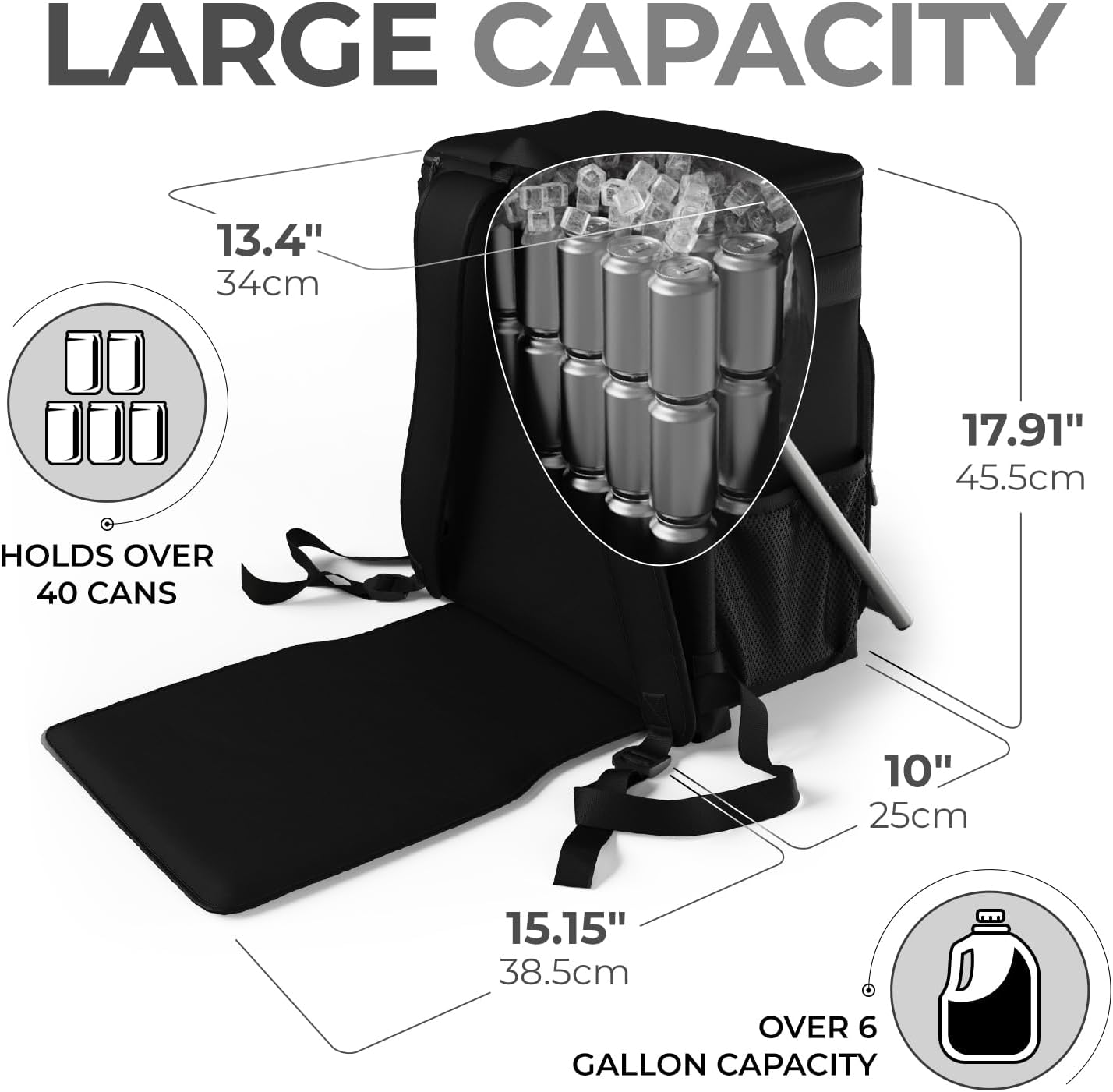 Mochila hielera | Sin fugas, ligera, resistente al agua