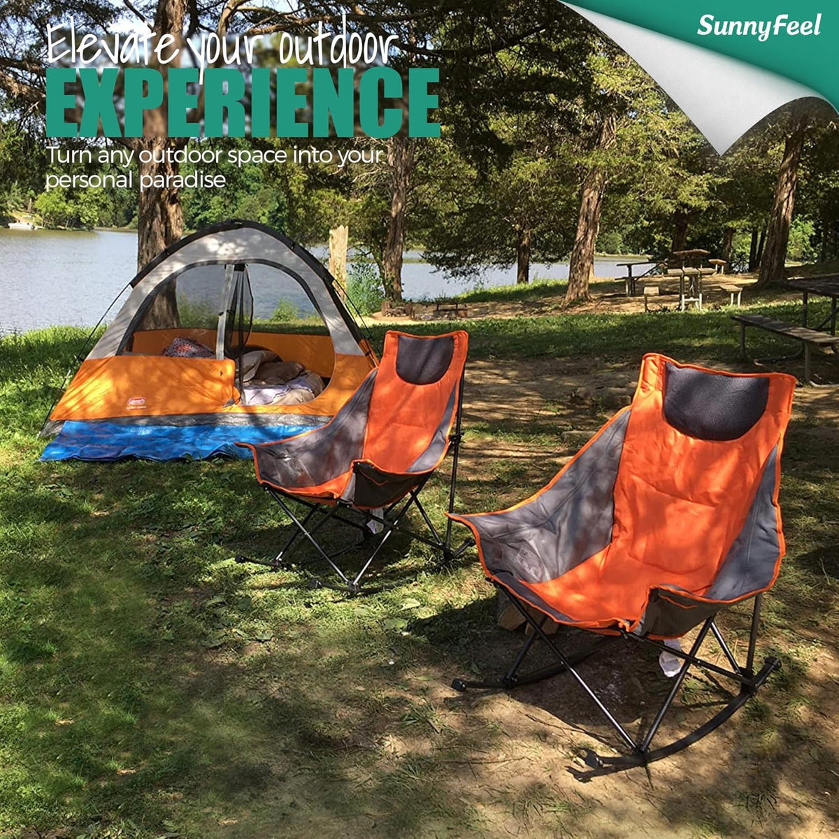 Silla de campamento térmica, paquete de 2
