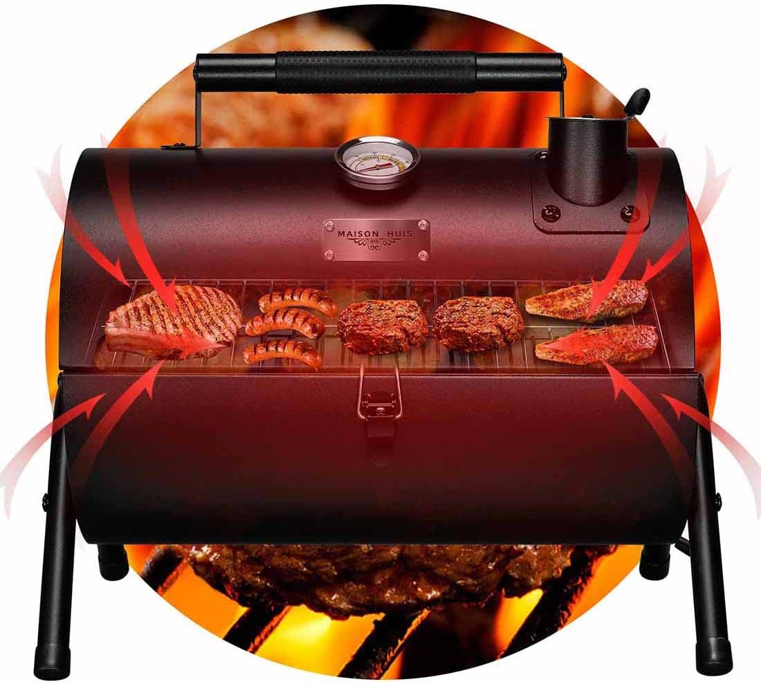 Parrilla de carbón portátil ajustable multifuncional de metal