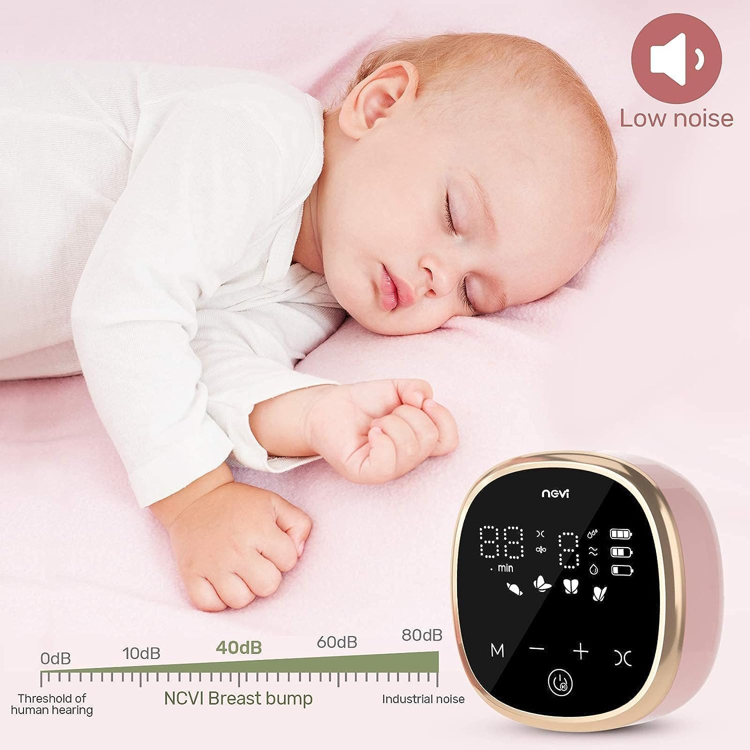 Extractor de leche materna eléctrico LED | 4 modos | 9 niveles