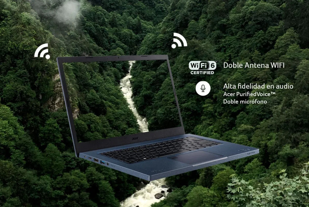 Notebook ecológico Acer Aspire Vero /512GB SSD/8GB RAM/Intel® Core™ i5 10 Núcleos/14.1" Full HD