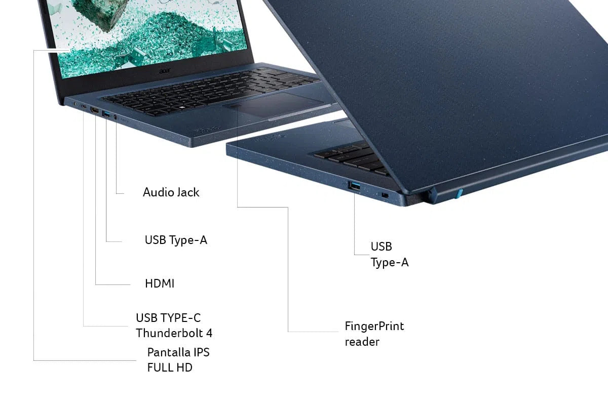 Notebook ecológico Acer Aspire Vero /512GB SSD/8GB RAM/Intel® Core™ i5 10 Núcleos/14.1" Full HD