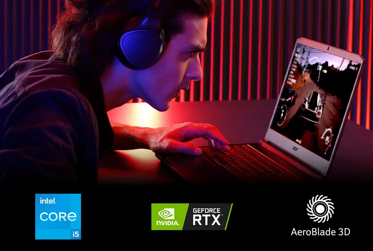 Notebook Gamer Acer Nitro 5 /Intel® Core™ i5/GeForce® RTX 3050/12GB RAM/512GB SSD/15,6" Full HD / 144Hz