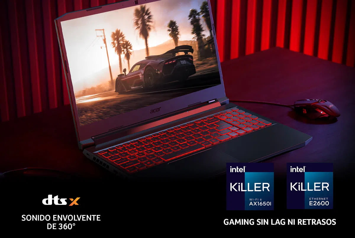 Notebook Gamer Acer Nitro 5 /Intel® Core™ i5/GeForce® RTX 3050/12GB RAM/512GB SSD/15,6" Full HD / 144Hz