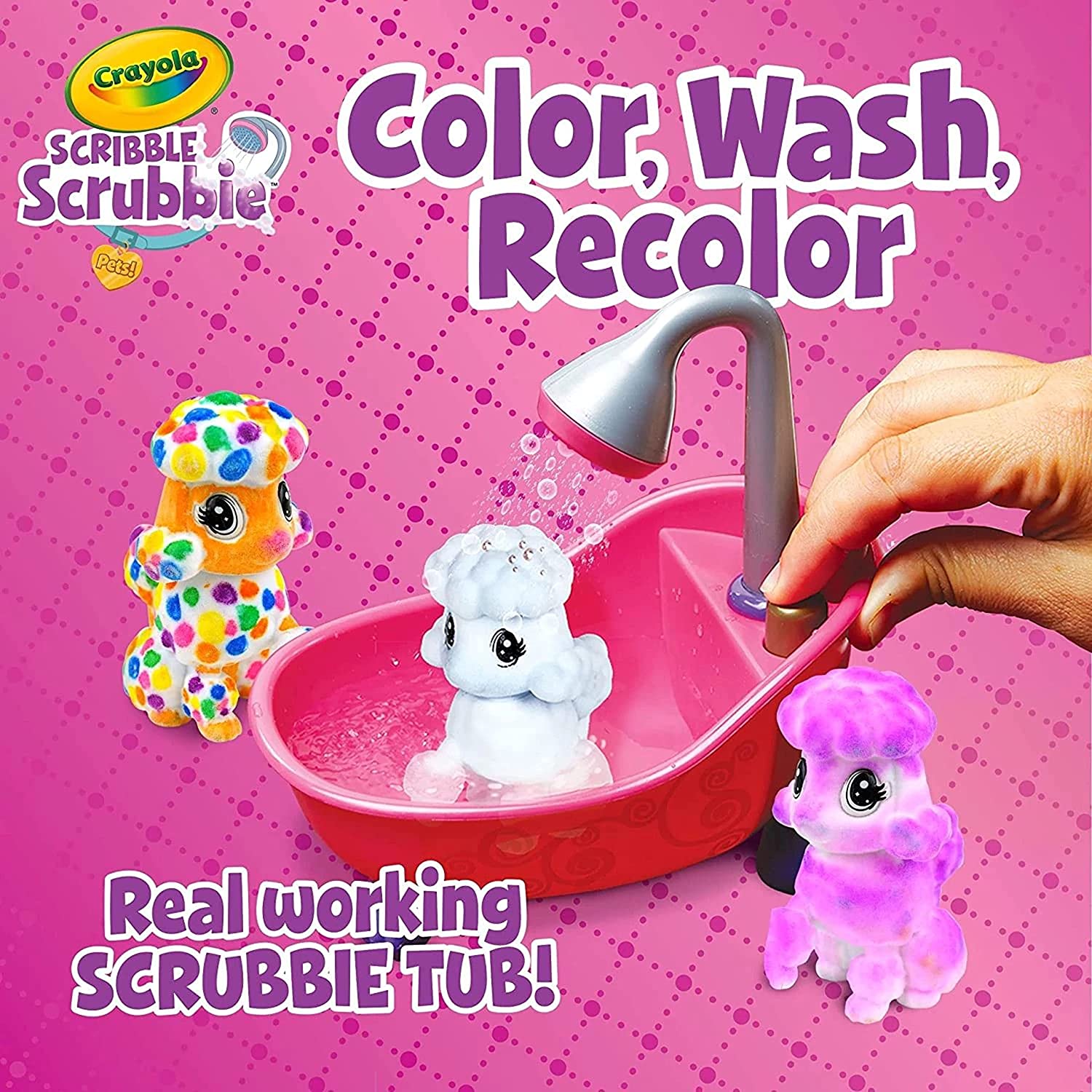Colorea y baña a tus mascotas Scribble Scrubbie Peculiar Zoo Crayola