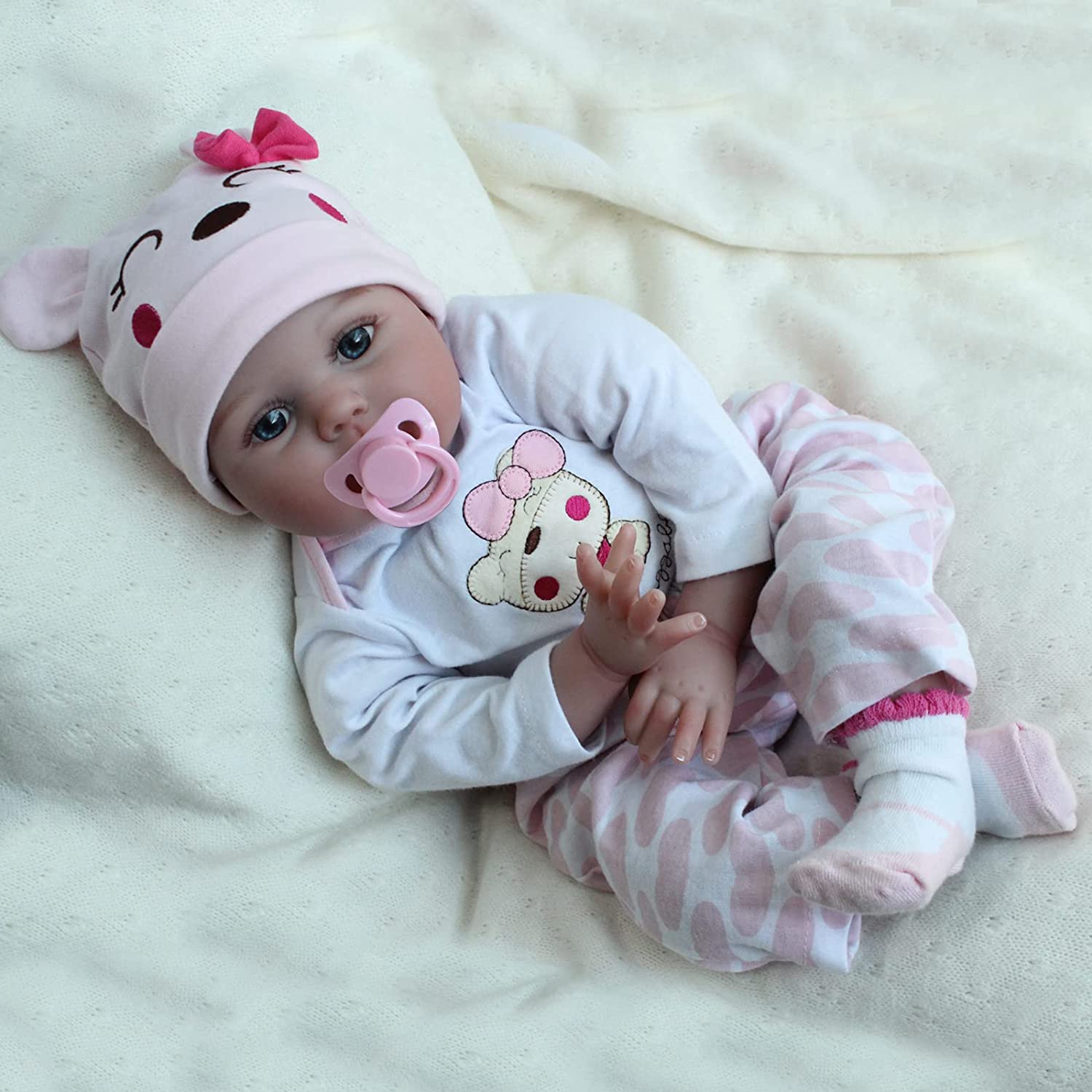 muñeca bebé realista de 60cm muñeco de bebé Reborn Accesorios