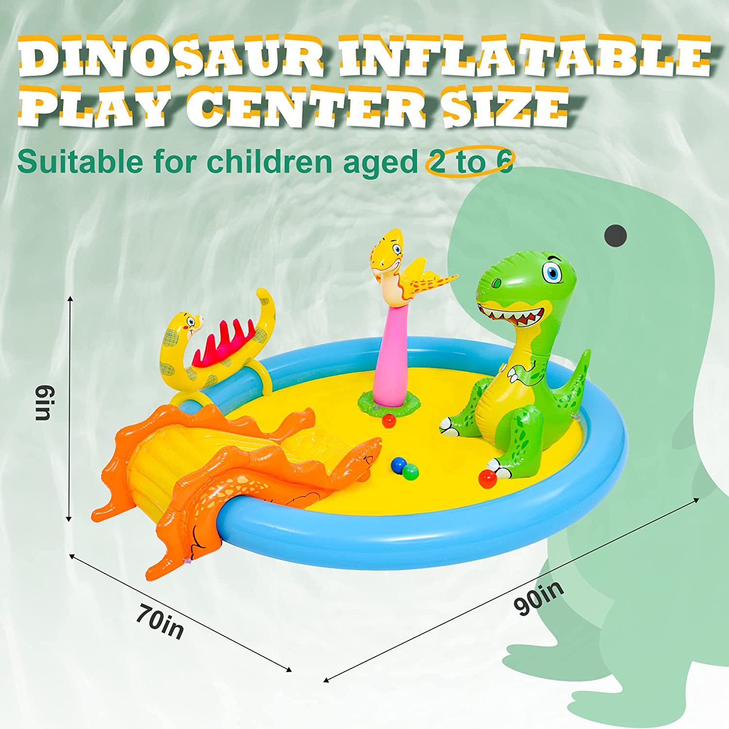 Centro de juego acuático inflable con tobogán Haoopyho