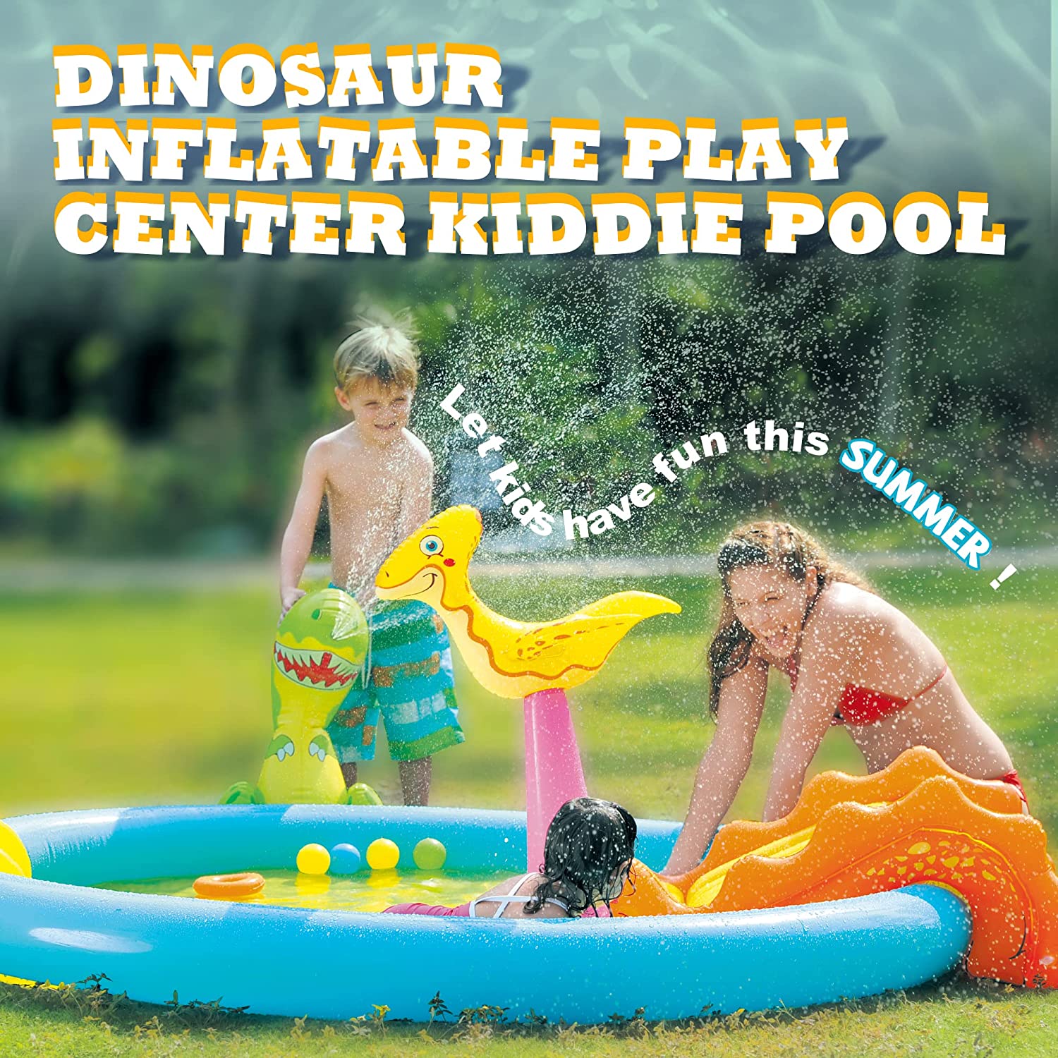 Centro de juego acuático inflable con tobogán Haoopyho
