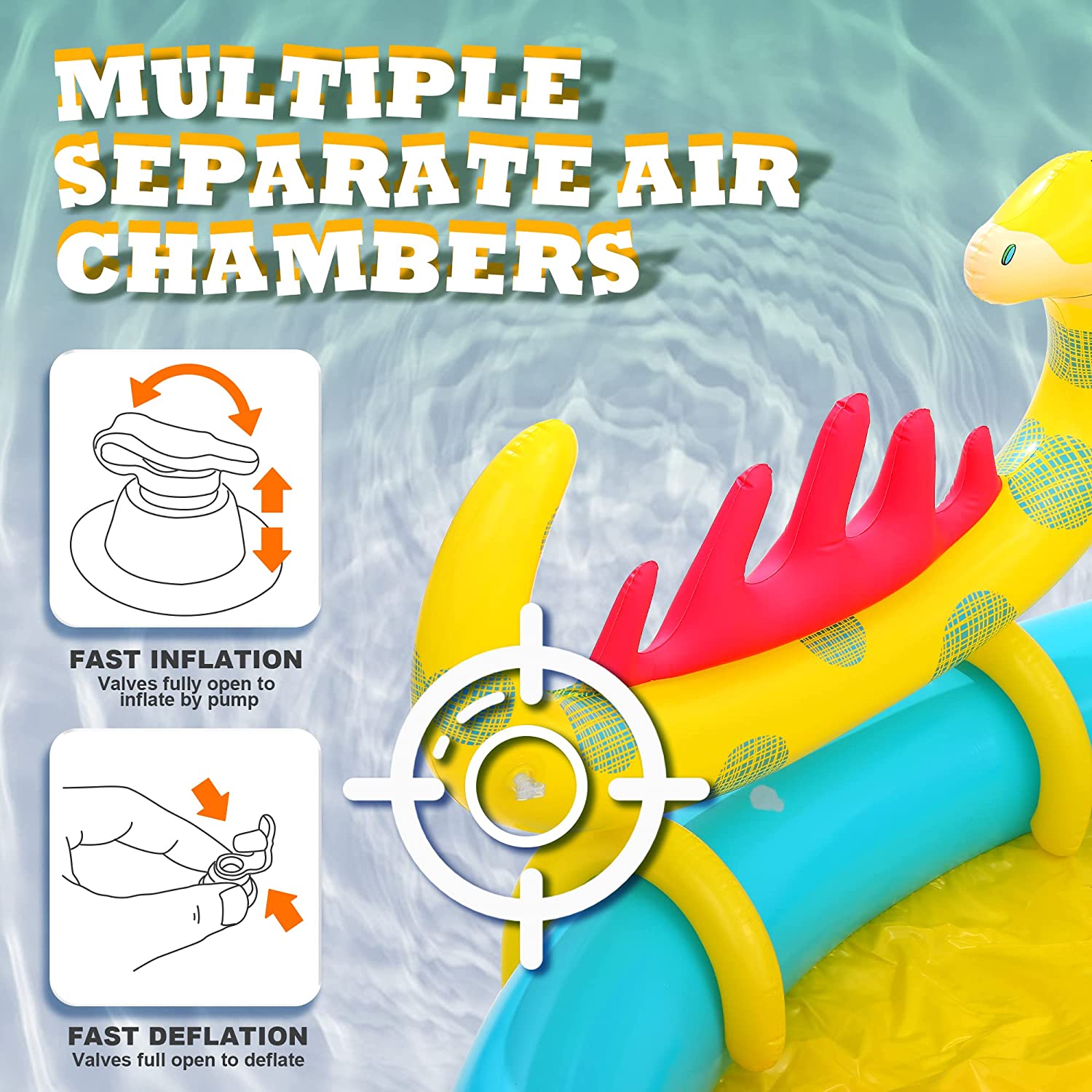 Centro de juego acuático inflable con tobogán Haoopyho