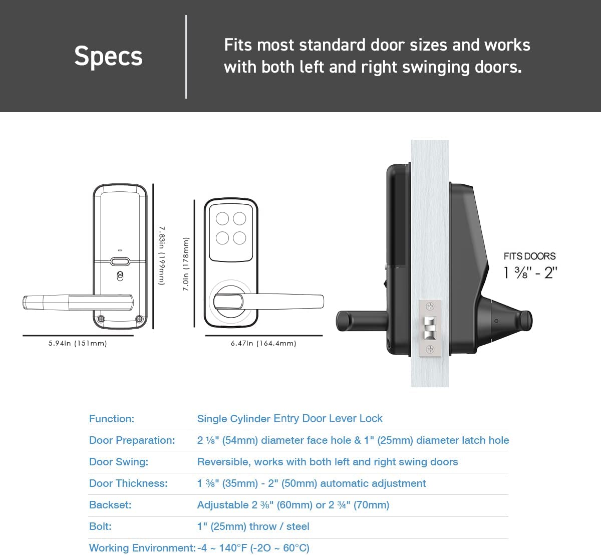 Cerradura Inteligente Bluetooth con huella sin llave