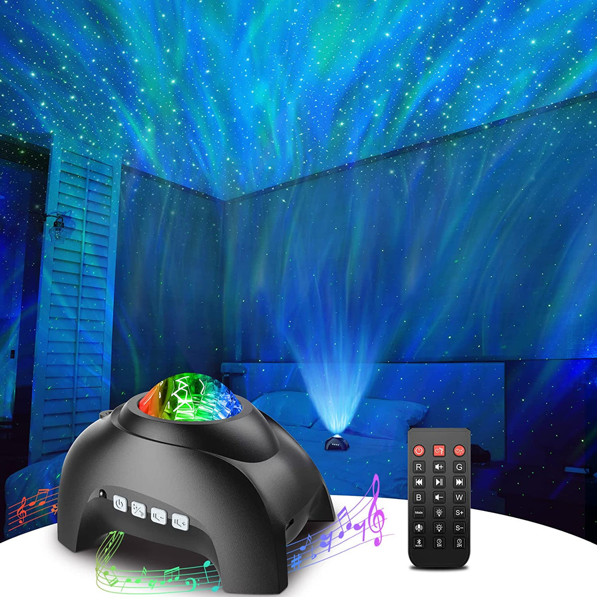 Proyector de Galaxia para Dormitorio Altavoz Bluetooth