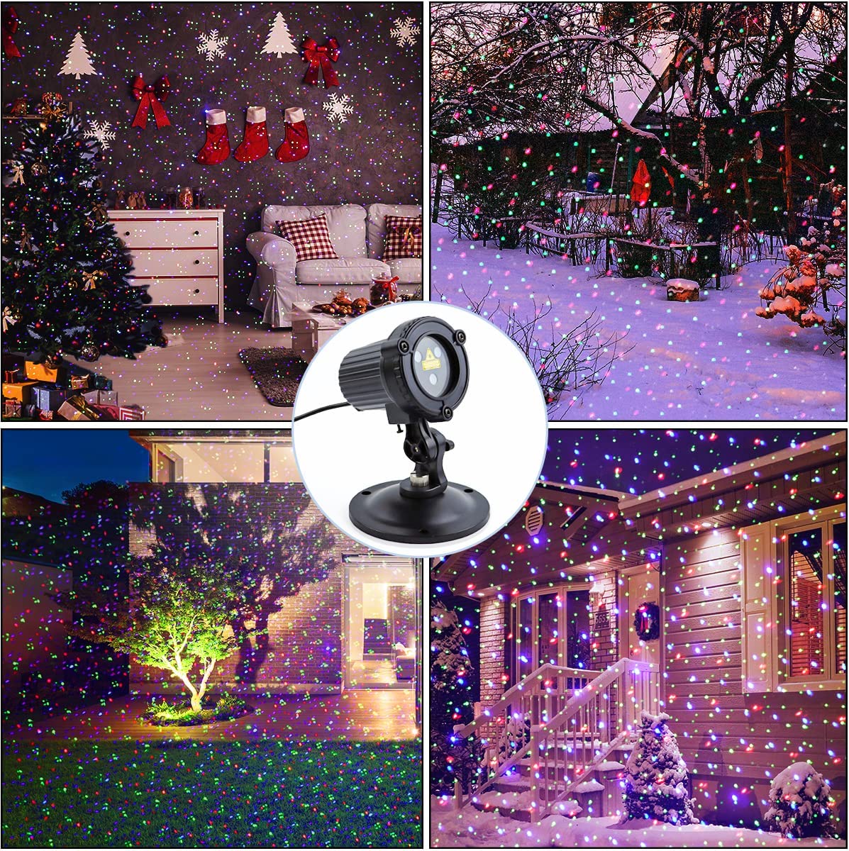 Luces láser proyector al aire libre | 3 colores | A prueba de agua | Caiyue