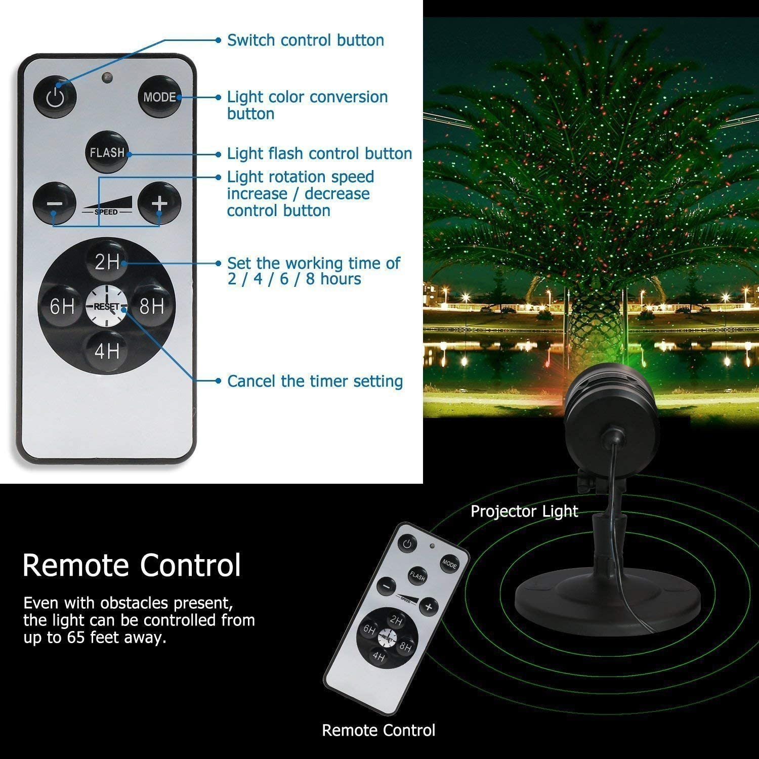 Luces láser proyector al aire libre 3 colores a prueba de agua aire libre Yinuo Light
