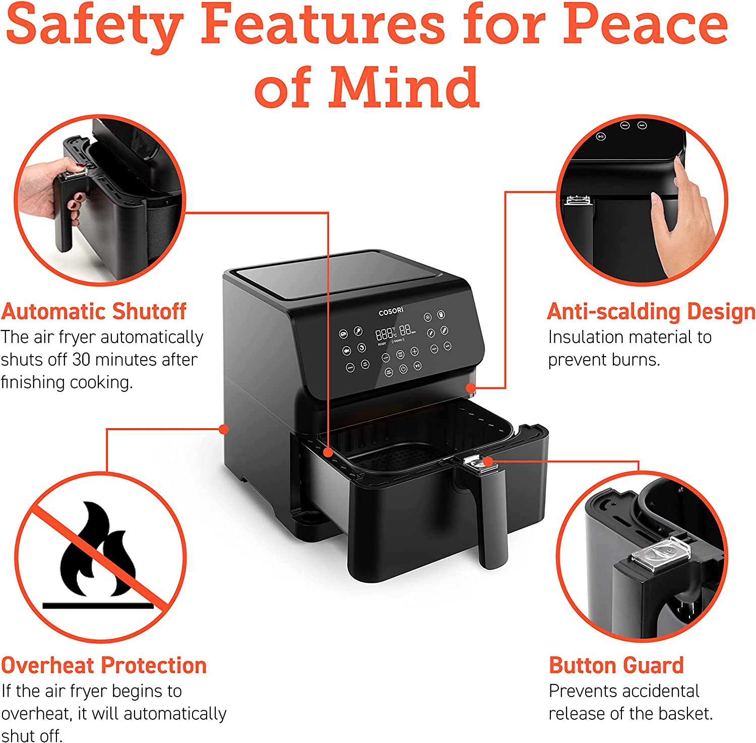 Freidora de Aire | 12 funciones | Cesta antiadherente