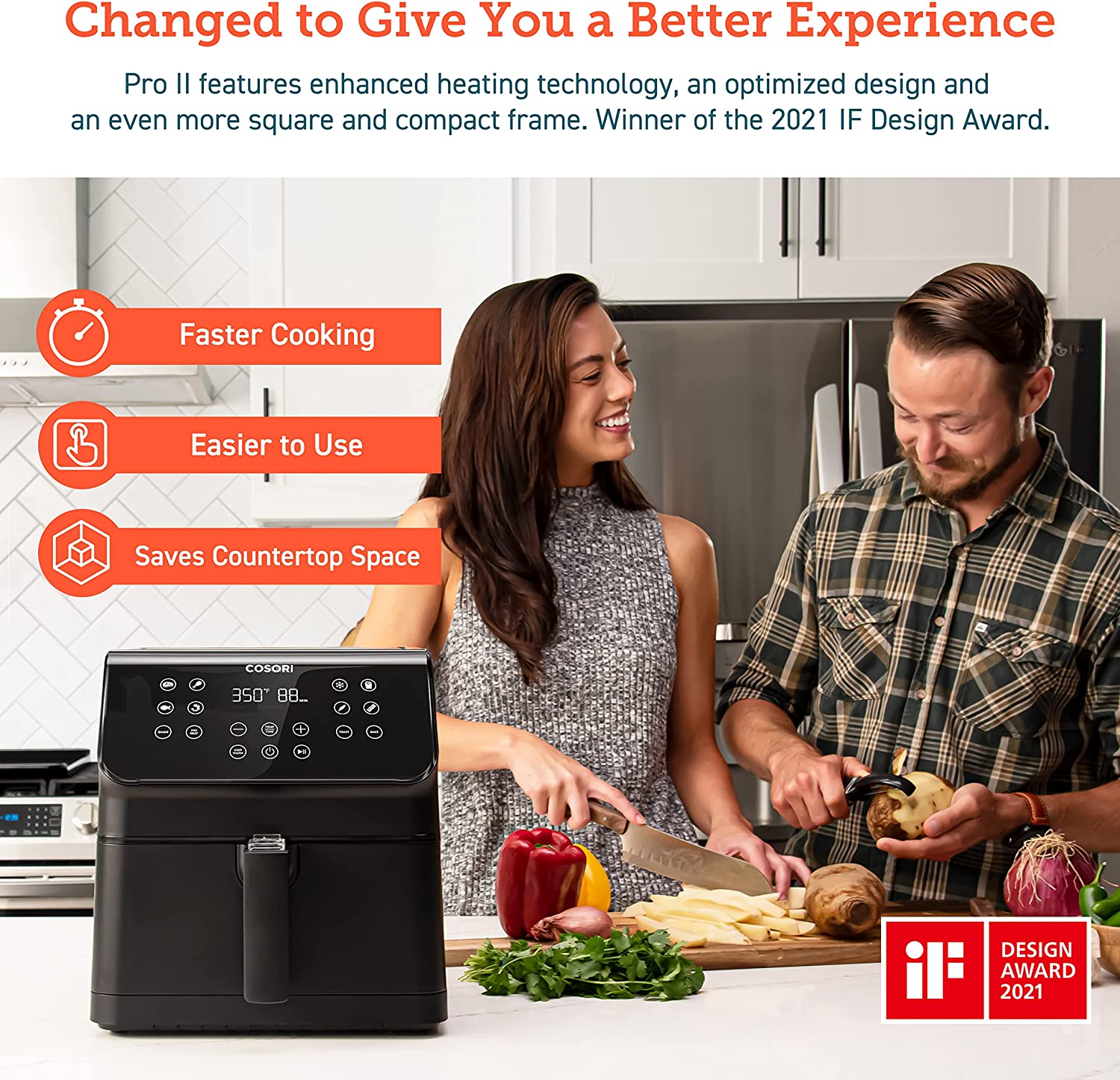 Freidora de Aire | 12 funciones | Cesta antiadherente