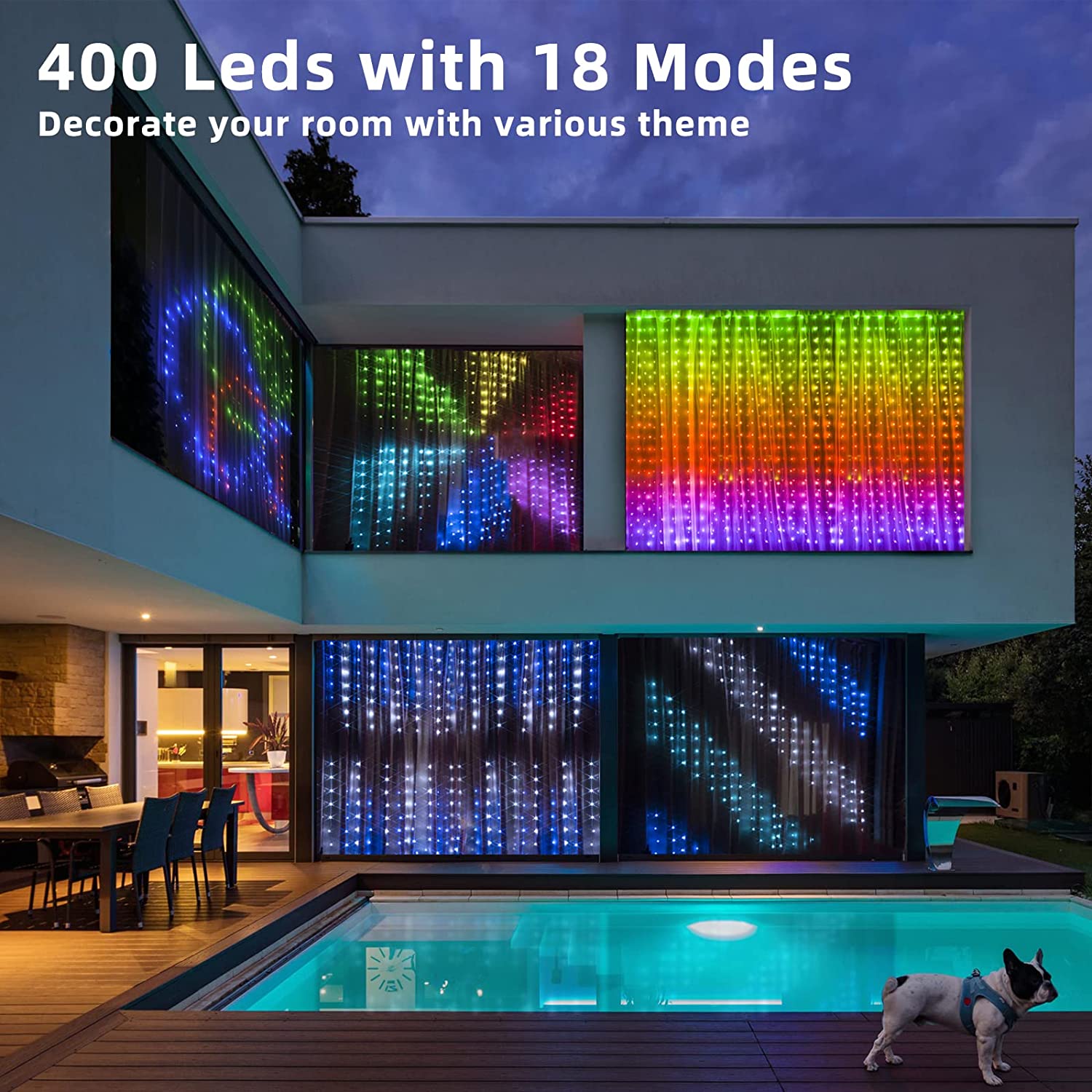 Luces Led de cortina que cambian de color inteligentes Vanthylit