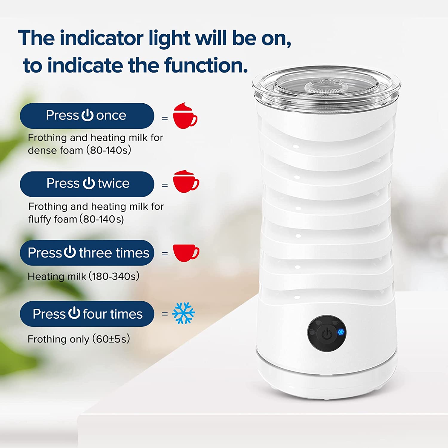 Espumador de leche | Eléctrico 4 en 1
