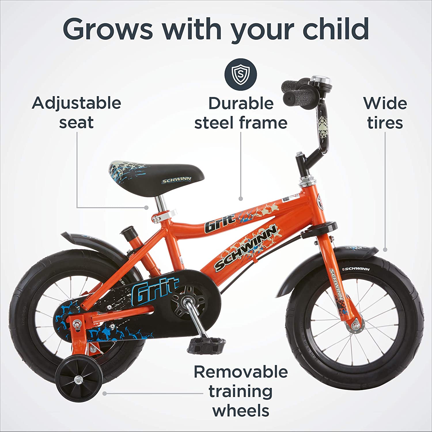 Bicicleta para niños principiantes con mango de dirección