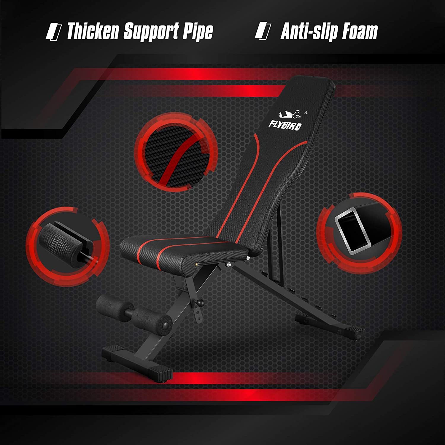 Banco ajustable de pesas | Entrenamiento de cuerpo completo