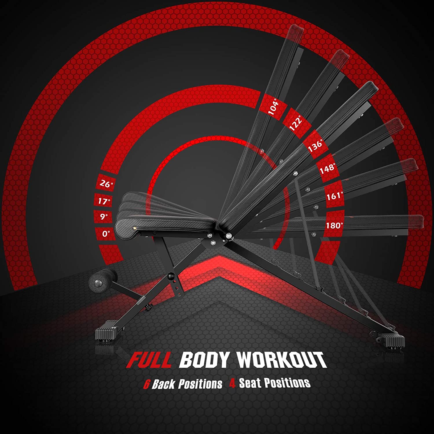 Banco ajustable de pesas | Entrenamiento de cuerpo completo