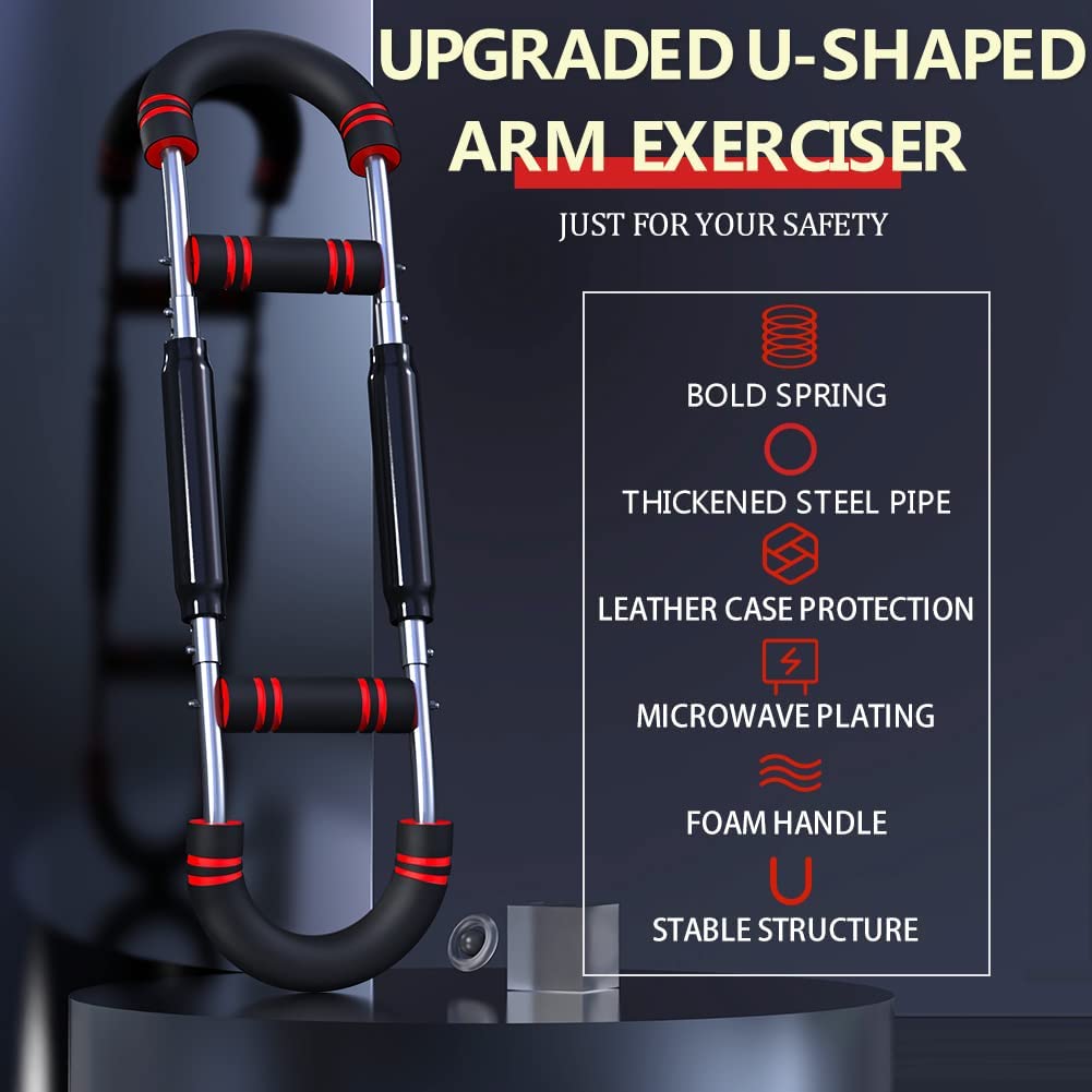 Ejercitador de brazo en forma de U, expansor de pecho en casa, bíceps, tríceps, antebrazo, muslos internos y hombro equipo de fitness XINRUI