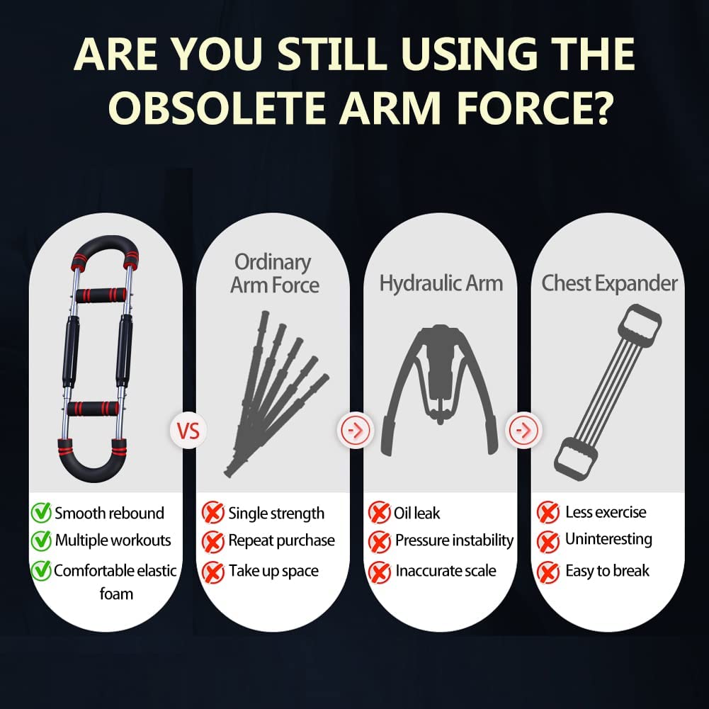 Ejercitador de brazo en forma de U, expansor de pecho en casa, bíceps, tríceps, antebrazo, muslos internos y hombro equipo de fitness XINRUI