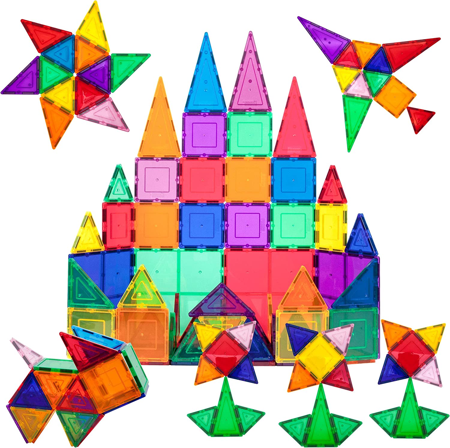 Juego de 60 piezas de construcción transparente 3D