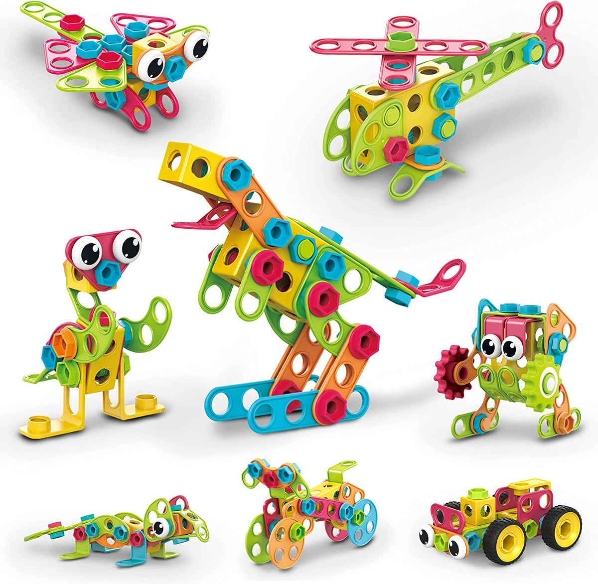 Kit de construcción para niños con libro de ideas