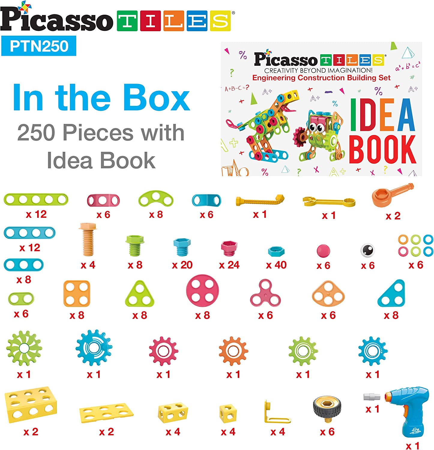 Kit de construcción para niños con libro de ideas