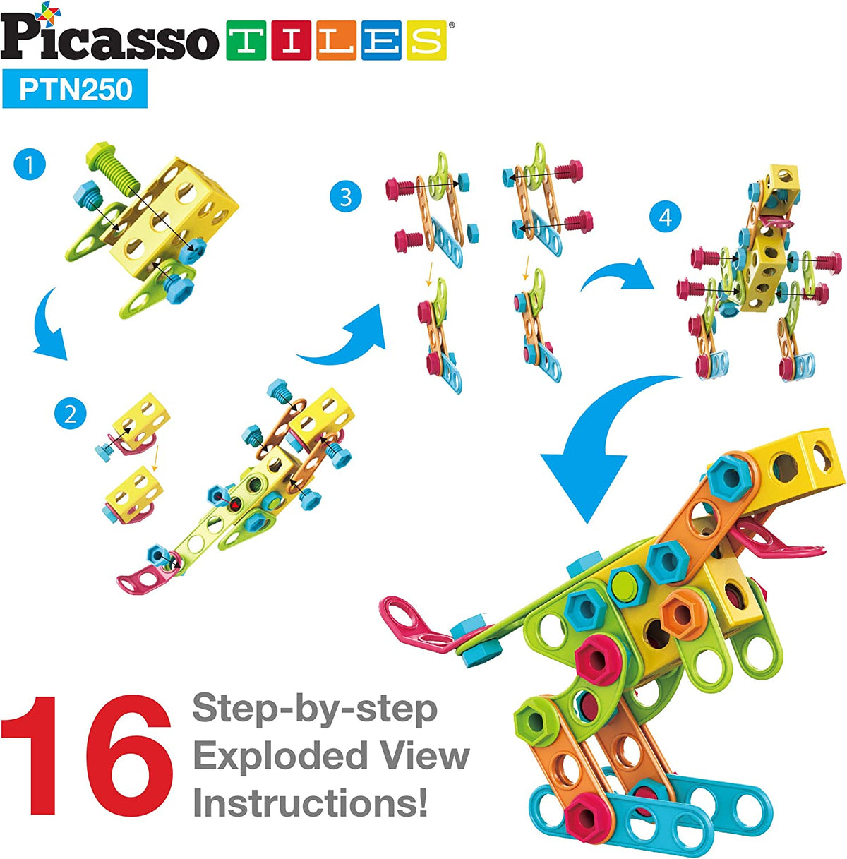 Kit de construcción para niños con libro de ideas