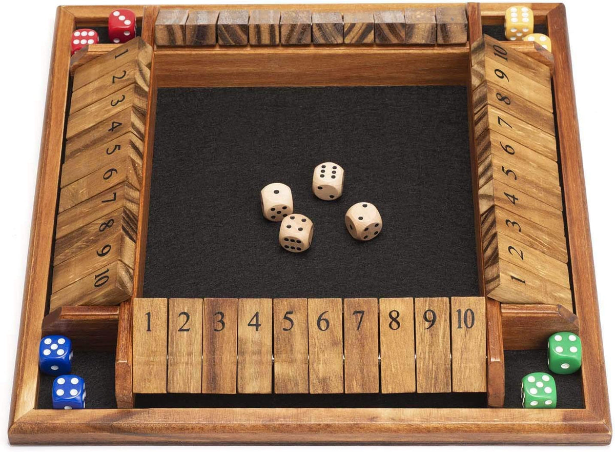 Juego de dados de 1 a 4 jugadores juego de matemáticas de mesa de madera
