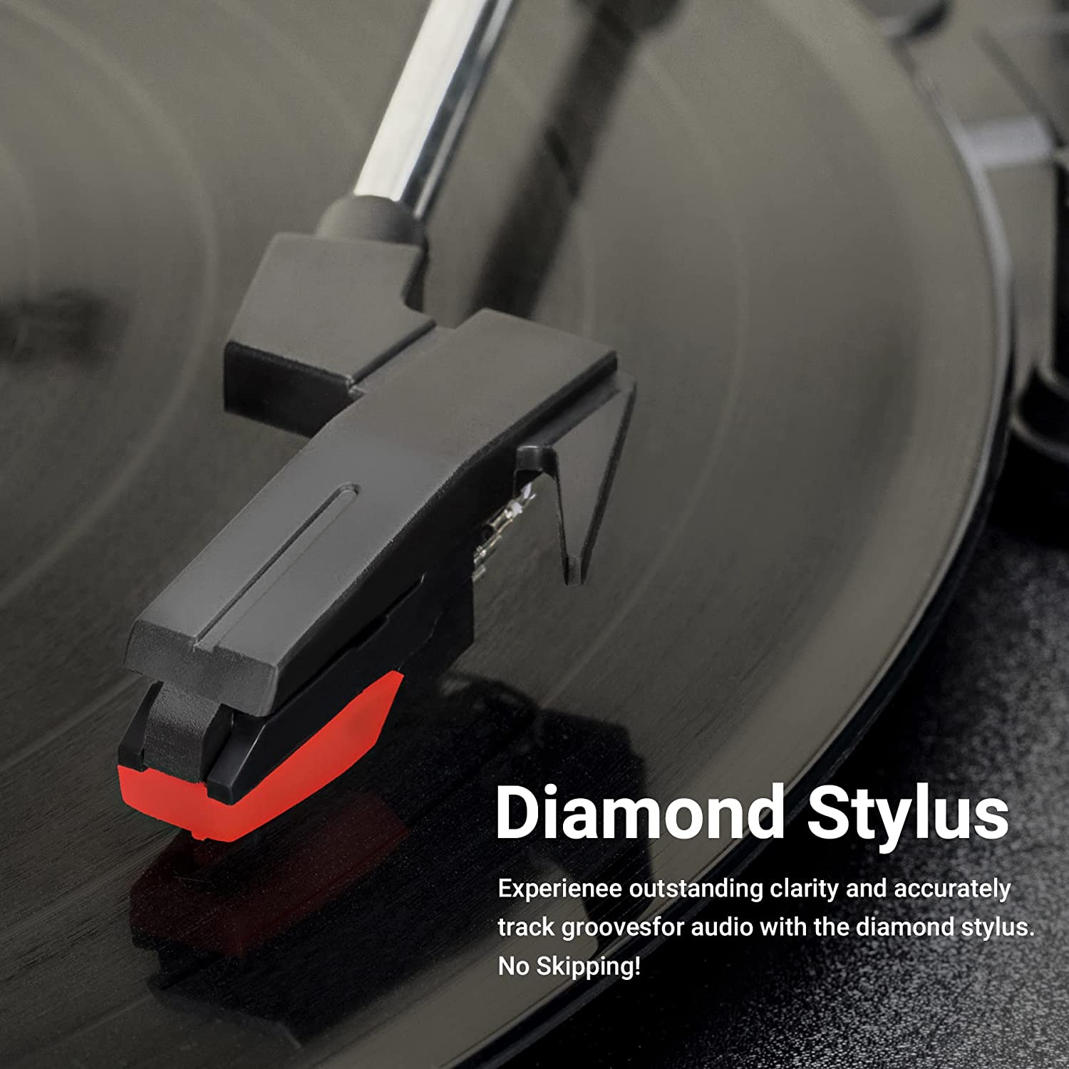 Tocadiscos reproductor de vinilo, diseño vintage Byron Statics