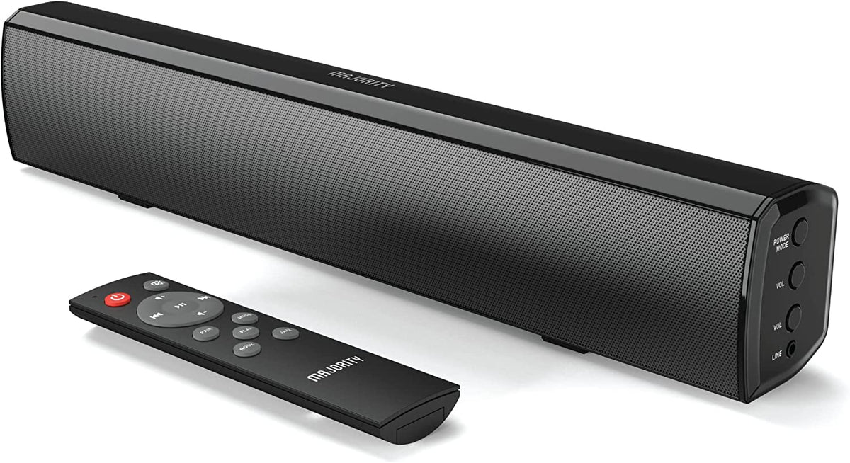 Barra de sonido pequeña para TV con Bluetooth, RCA, USB Majority Bowfell