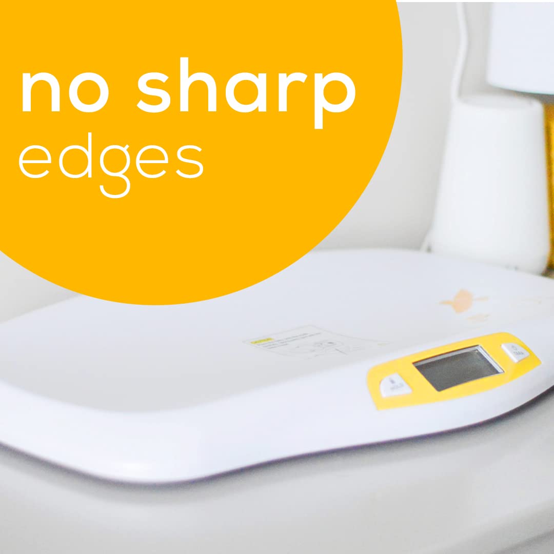Balanza digital de bebé con cómoda plataforma curva Beurer