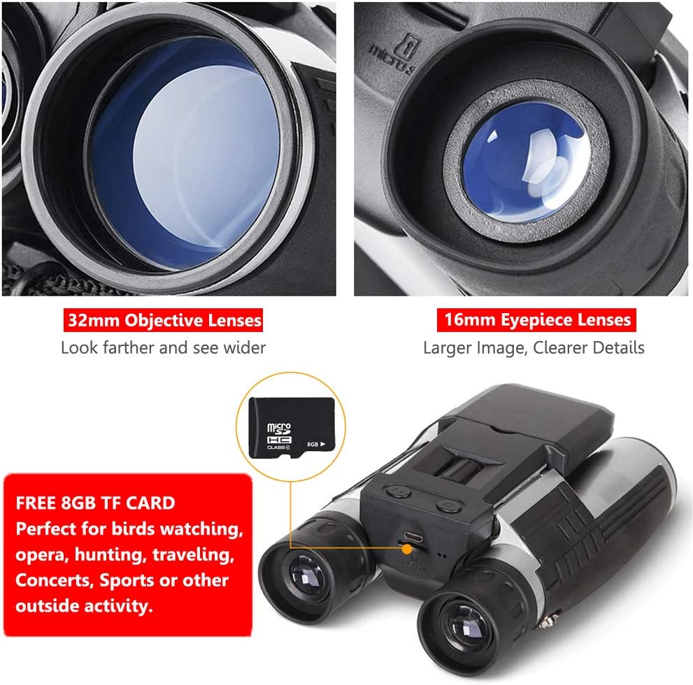 Binoculares digitales | Cámara de telescopio | Pantalla LCD de 2"