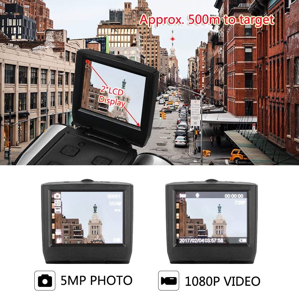 Binoculares digitales | Cámara de telescopio | Pantalla LCD de 2"