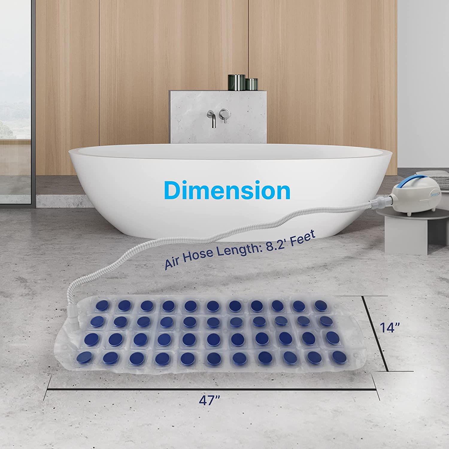 Alfombrilla de masaje de burbujas para tina