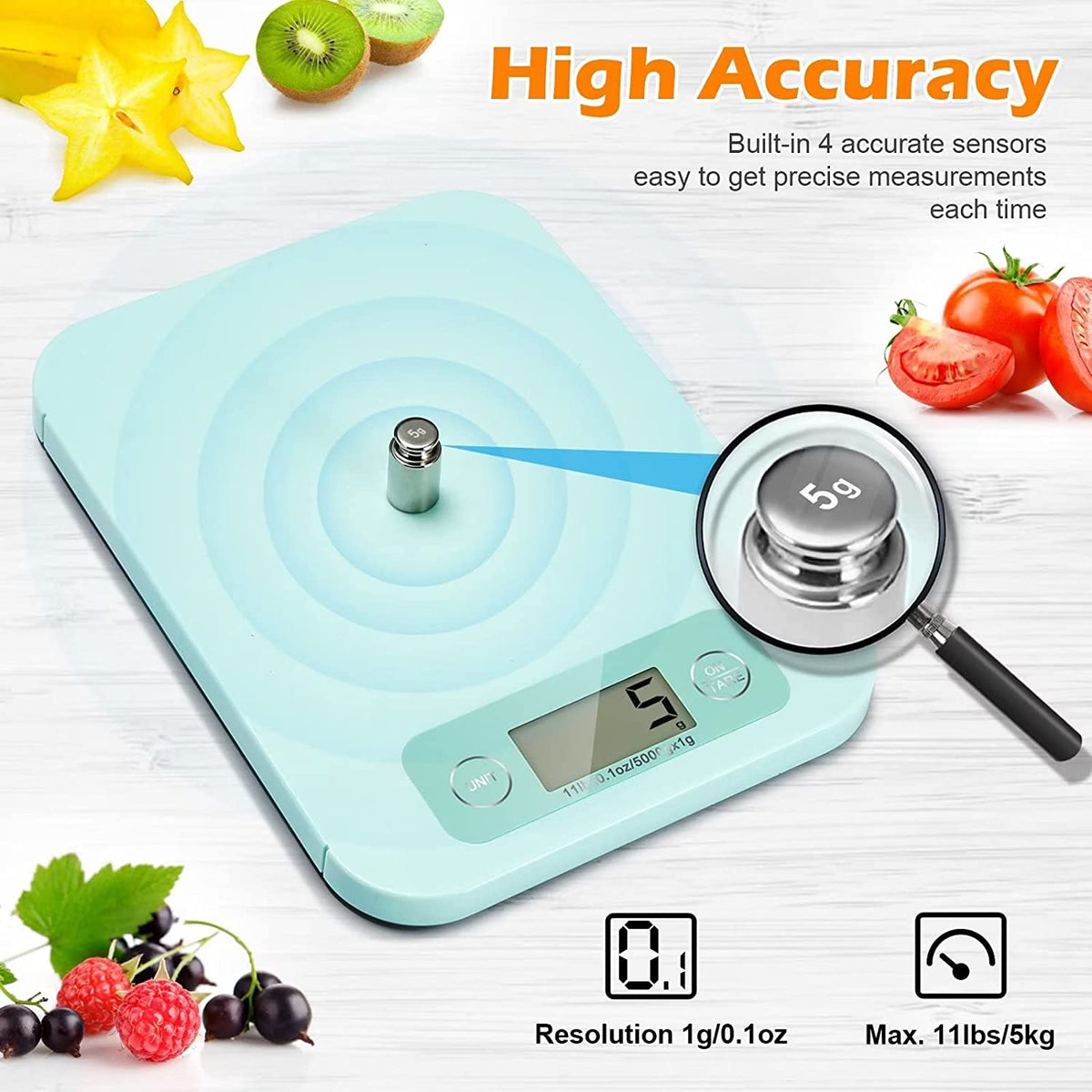 Báscula digital inteligente de alimentos de cocina Uramaz
