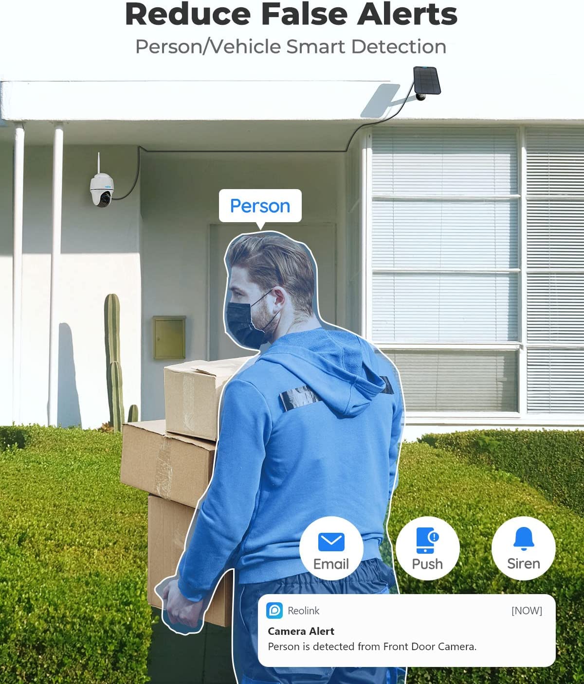 Cámara de seguridad inalámbrica para exteriores Argus PT con panel solar Reolink