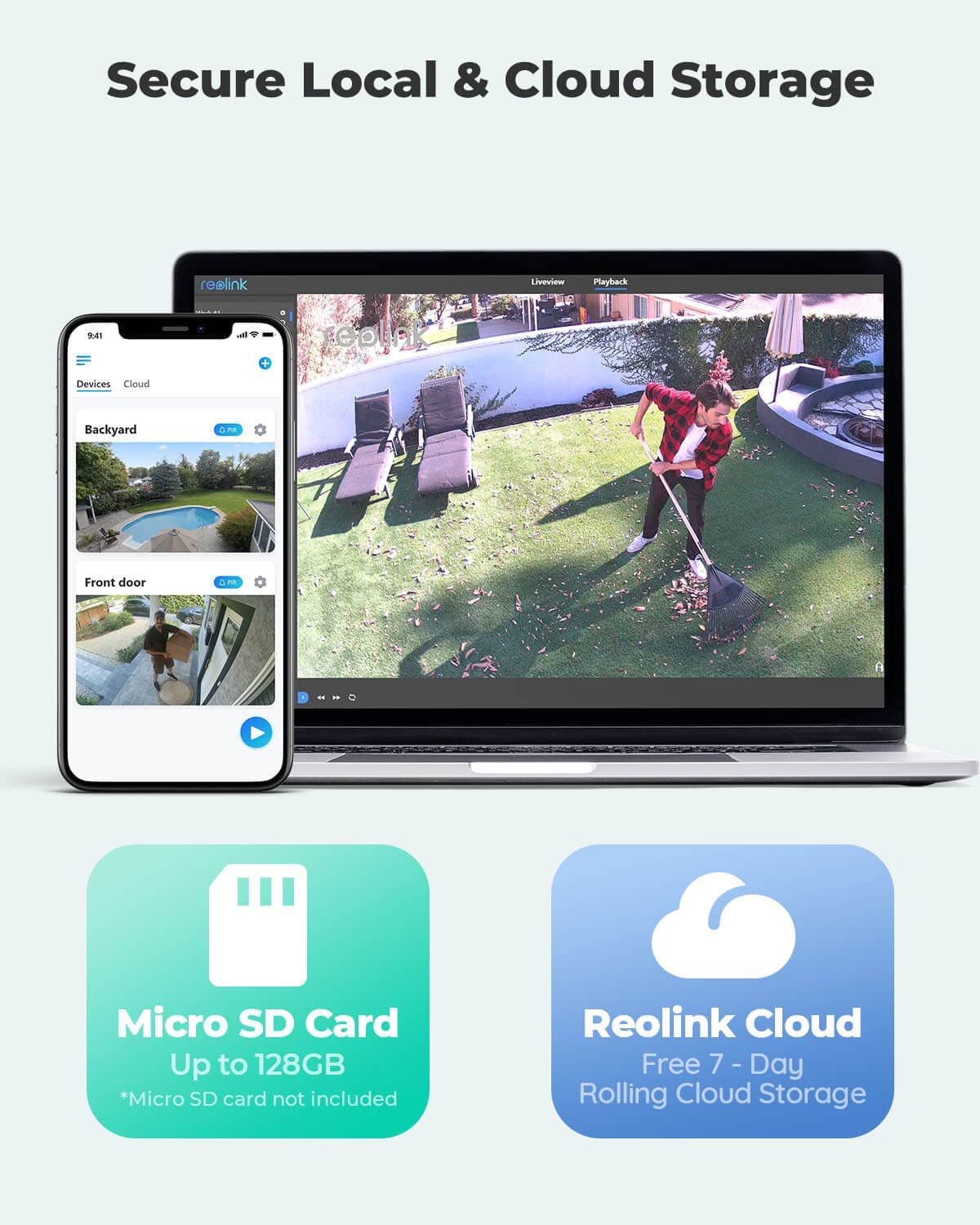 Cámara de seguridad inalámbrica para exteriores Argus PT con panel solar Reolink