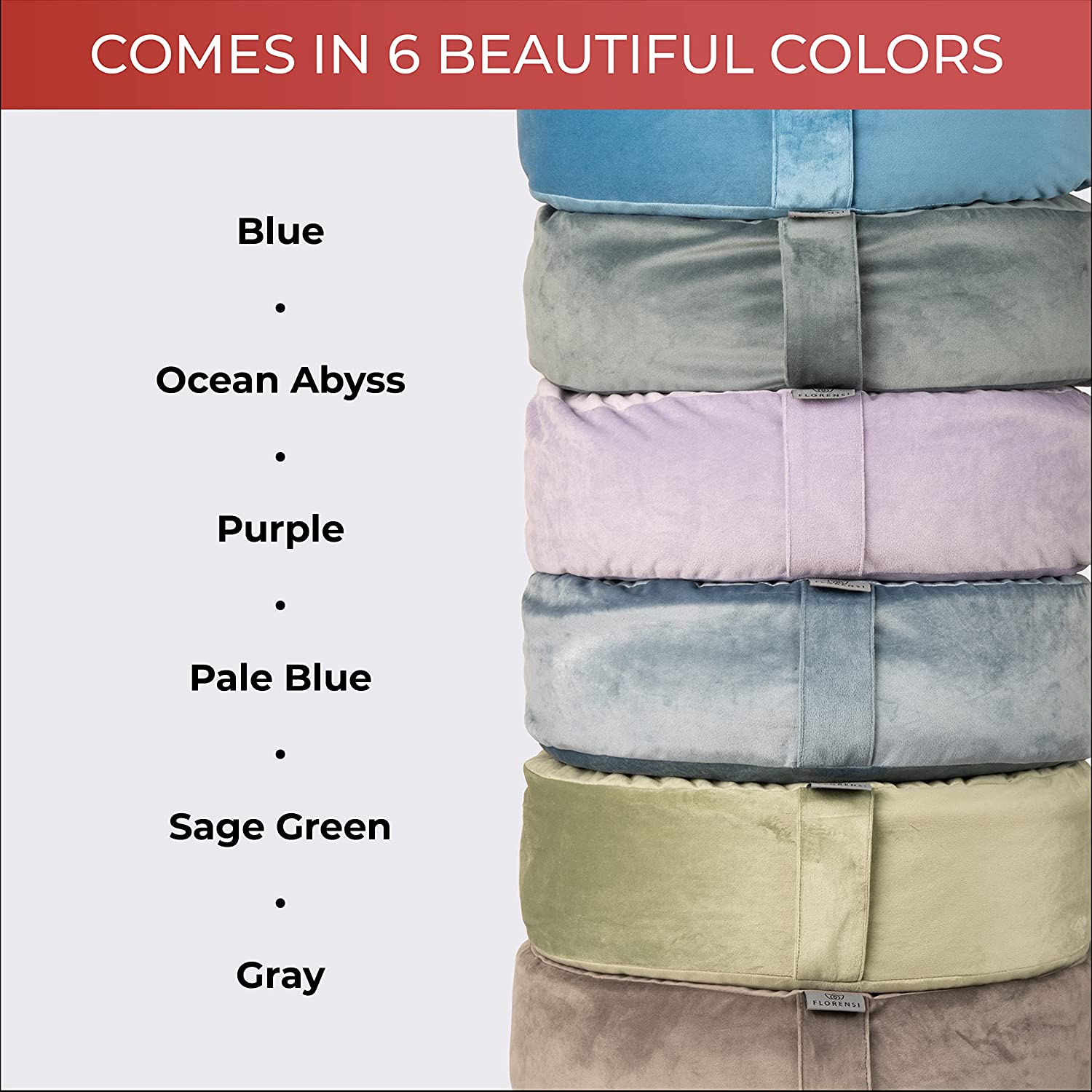 Cojín de meditación | Tradicional tibetana con funda de terciopelo