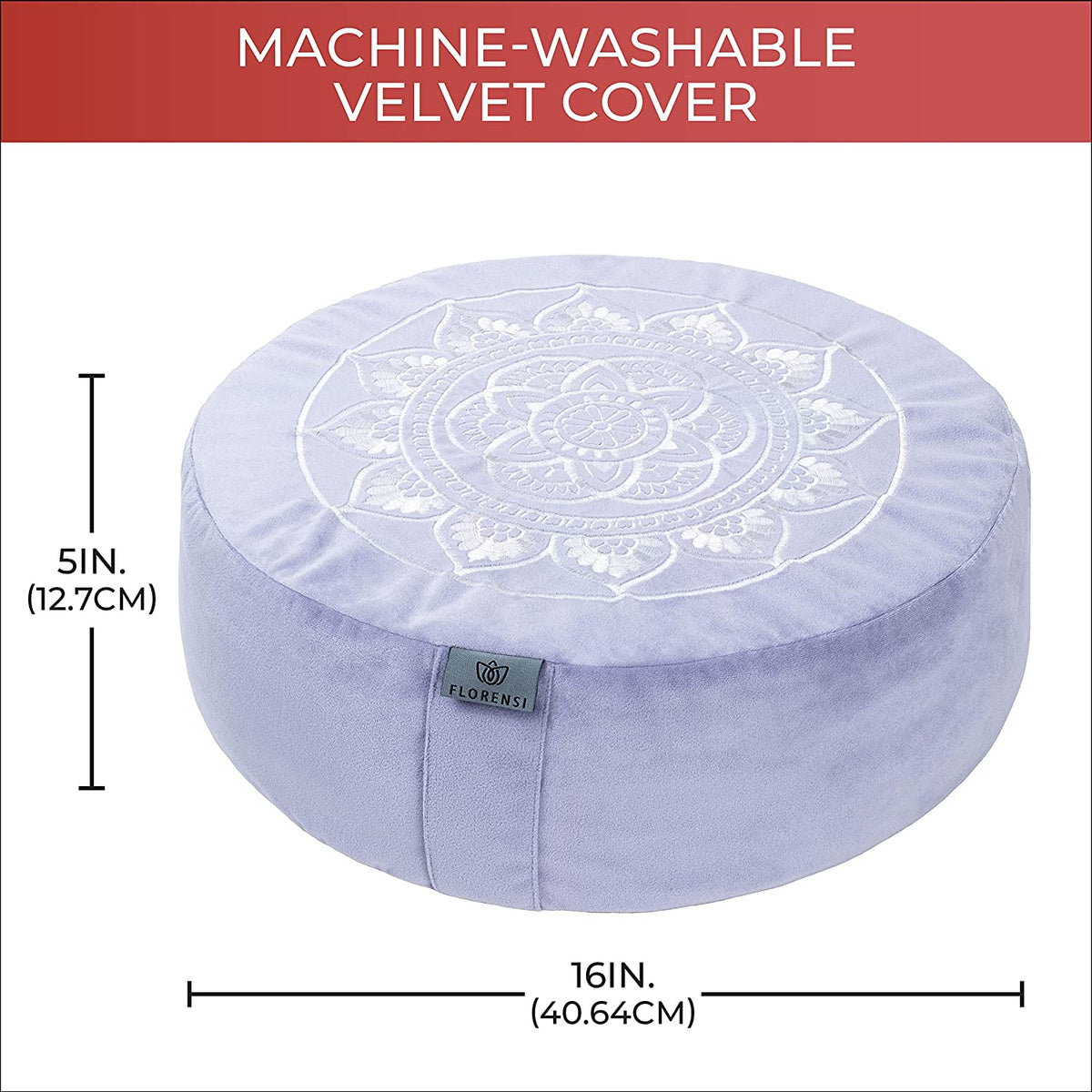 Cojín de meditación | Tradicional tibetana con funda de terciopelo