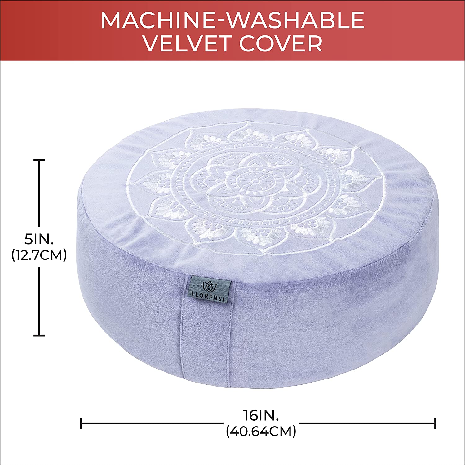 Cojín de meditación | Tradicional tibetana con funda de terciopelo