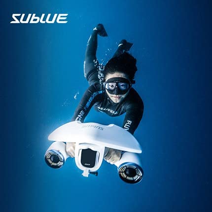 Patinete sub acuático doble hélices con soporte para cámara para buceo
