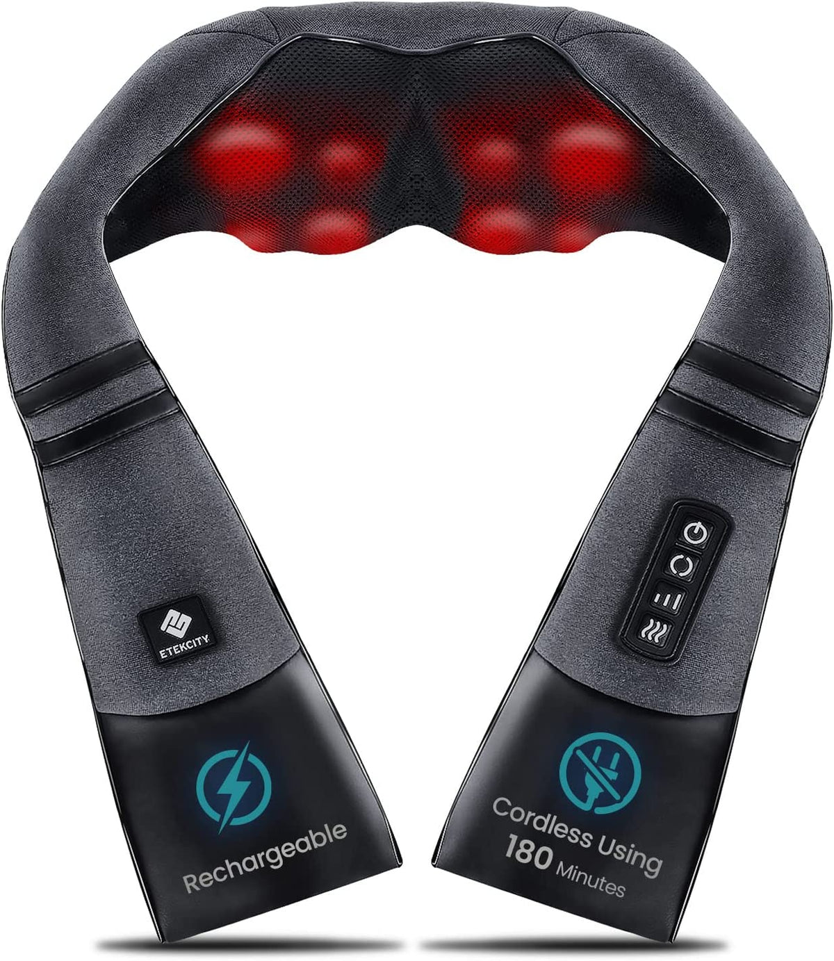 Masajeador Shiatsu inalambrico con calor